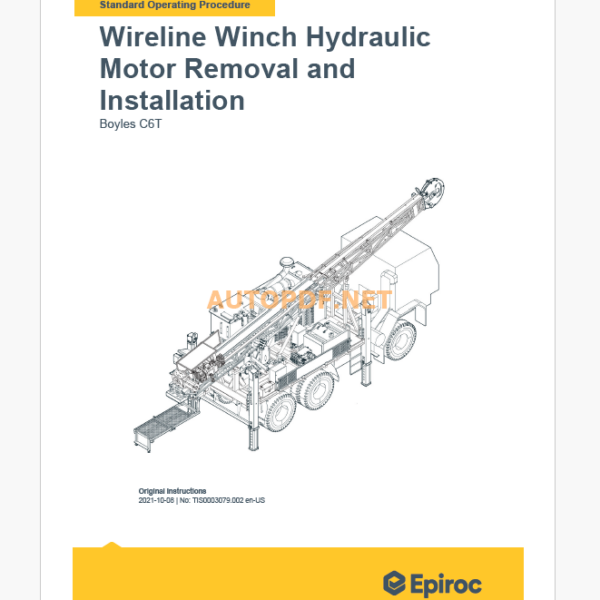 Epiroc Boyles C6T Component Removal and Installation Instructions