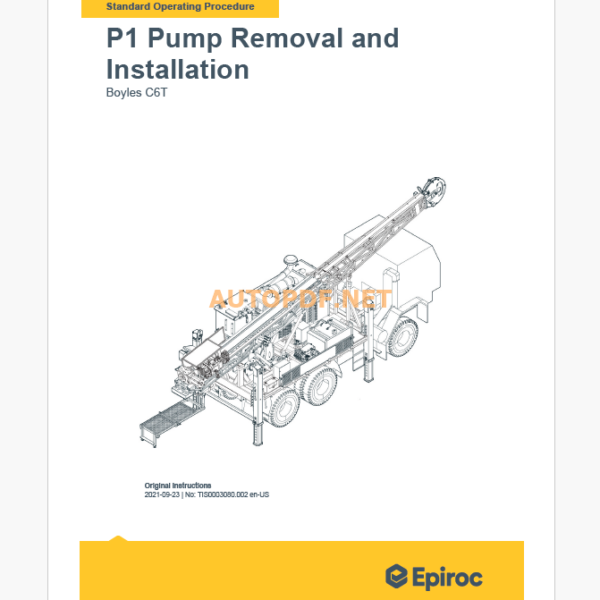 Epiroc Boyles C6T Component Removal and Installation Instructions