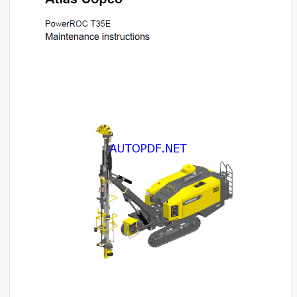 Atlas Copco PowerROC T35E Maintenance Manual