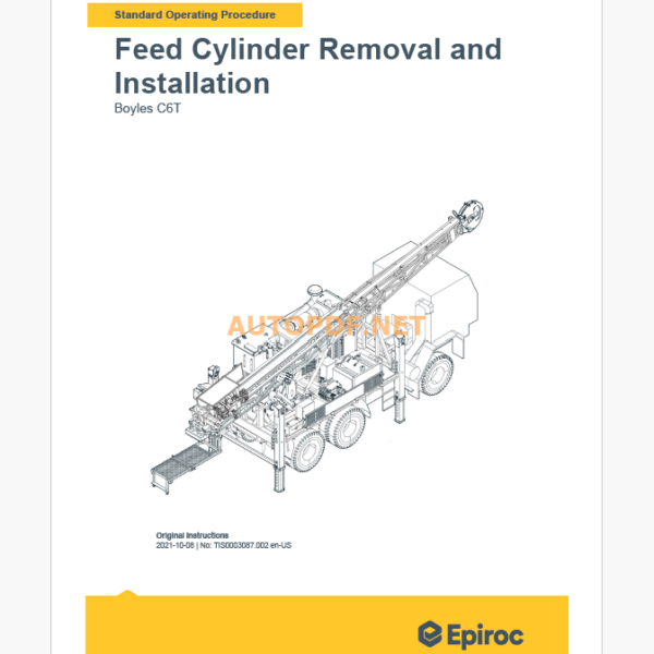 Epiroc Boyles C6T Component Removal and Installation Instructions