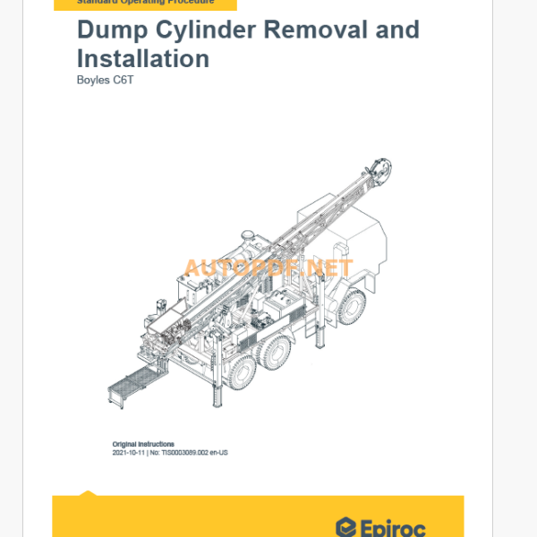 Epiroc Boyles C6T Component Removal and Installation Instructions