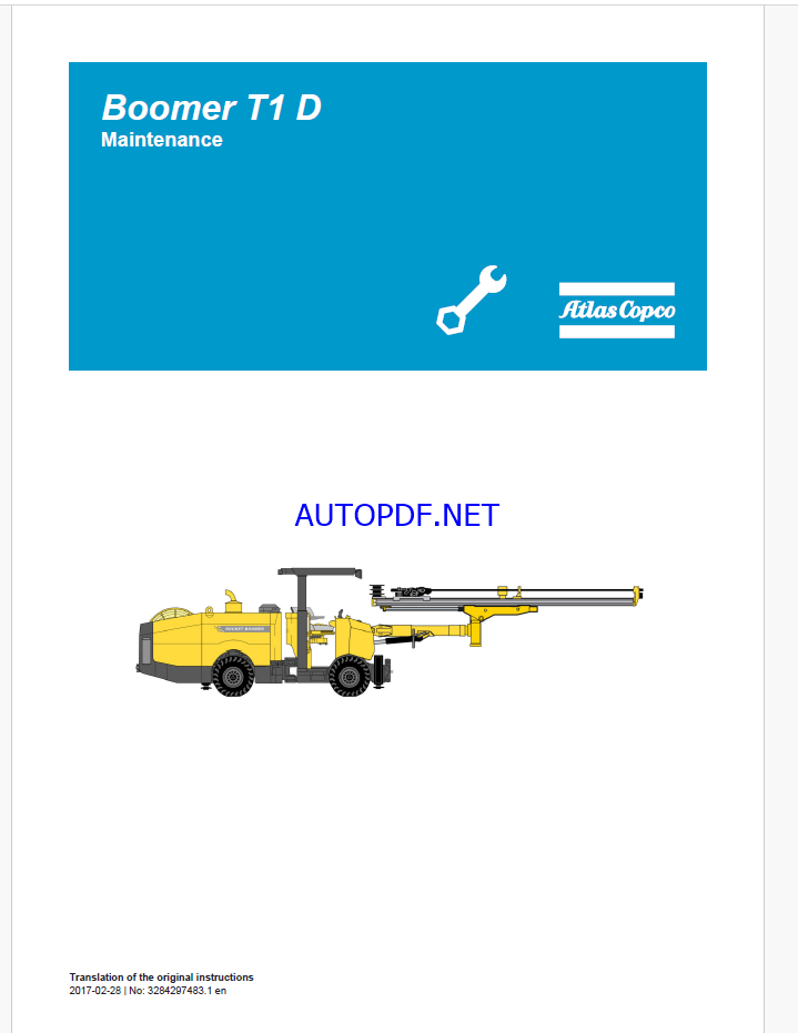 Atlas Copco Boomer T1 D Maintenance Manual