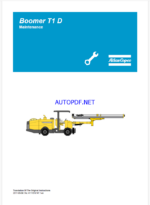 Atlas Copco Boomer T1 D Maintenance Manual