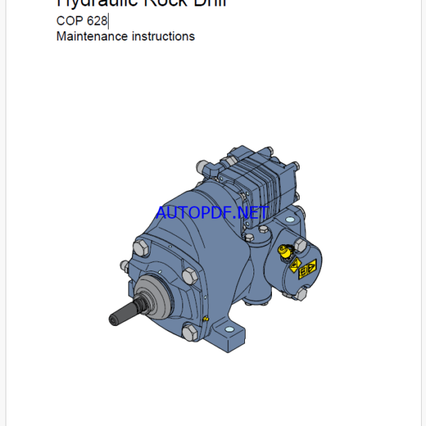 Atlas Copco Hydraulic Rock Drill COP 628 Maintenance Manual