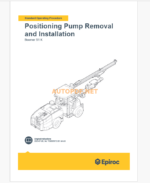 Epiroc Boomer S1 K Component Removal and Installation Instructions