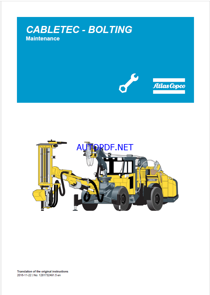 Atlas Copco CABLETEC - BOLTING Maintenance Manual