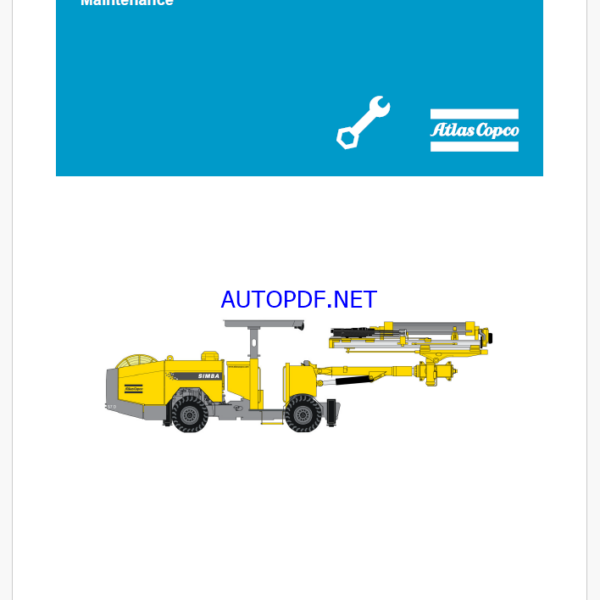 Atlas Copco SIMBA S7 D Maintenance Manual