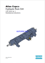 Atlas Copco Hydraulic Rock Drill COP 3038 Ver. C Maintenance Manual