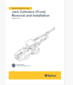 Epiroc Boomer S10 J Component Removal and Installation Instructions