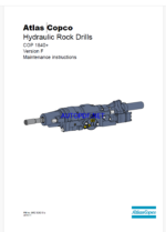 Atlas Copco Hydraulic Rock Drills COP 1840+ Version F Maintenance Manual