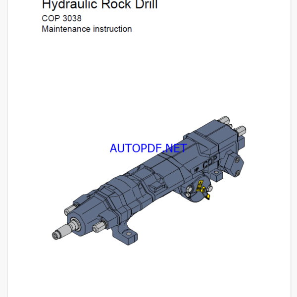 Atlas Copco Hydraulic Rock Drill COP 3038 Maintenance Manual