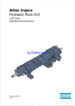 Atlas Copco Hydraulic Rock Drill COP 3038 Maintenance Manual