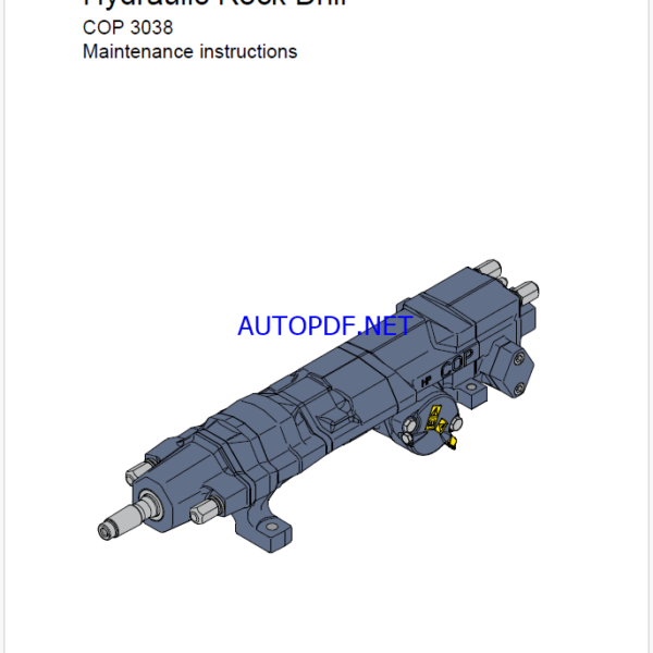 Atlas Copco Hydraulic Rock Drill COP 3038 Maintenance Manual