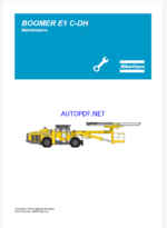 Atlas Copco BOOMER E1 C-DH Maintenance Manual