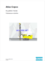 Atlas Copco PowerROC T25 DC Maintenance Manual