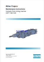 Atlas Copco Hydraulic Rock drilling machine COP 1140/1435 Maintenance Manual