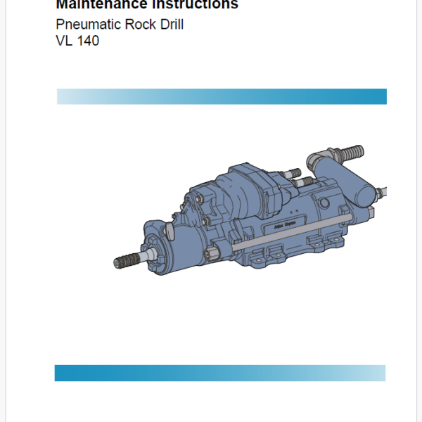 Atlas Copco Pneumatic Rock Drill VL 140 Maintenance Manual