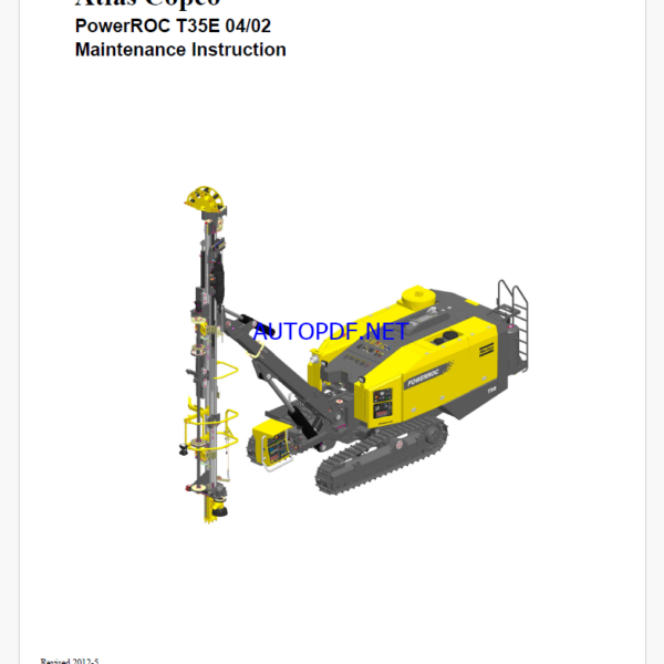 Atlas Copco PowerROC T35E 04/02 Maintenance Manual