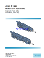 Atlas Copco Hydraulic Rock drills COP 1640, 1640 EX Maintenance Manual