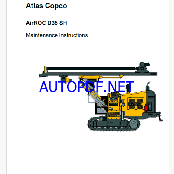 Atlas Copco AirROC D35 SH Maintenance Manual