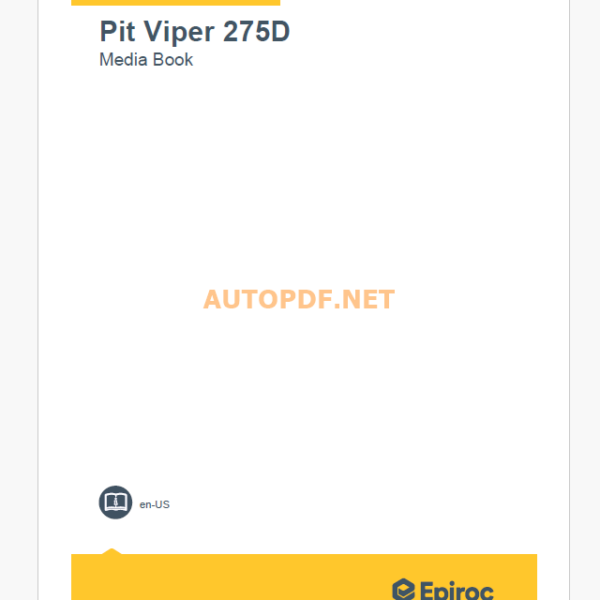 Epiroc Pit Viper 275D Component Removal and Installation Instructions