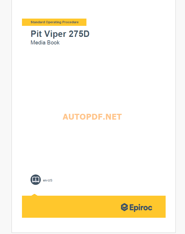 Epiroc Pit Viper 275D Component Removal and Installation Instructions