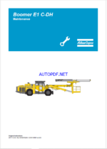 Atlas Copco Boomer E1 C-DH Maintenance Manual