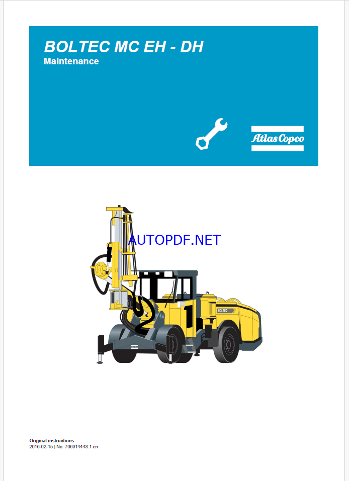 Atlas Copco BOLTEC MC EH - DH Maintenance Manual