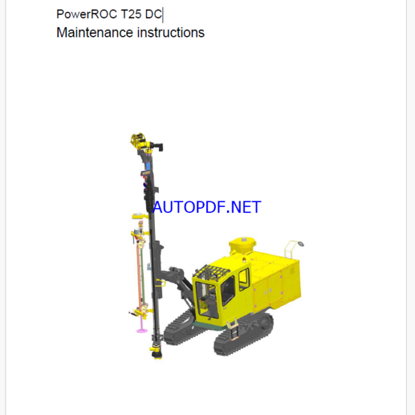 Atlas Copco PowerROC T25 DC Maintenance Manual