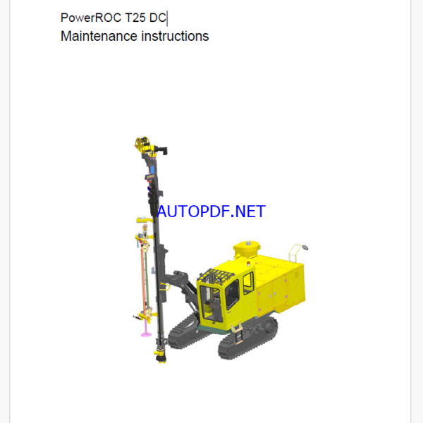 Atlas Copco PowerROC T25 DC Maintenance Manual