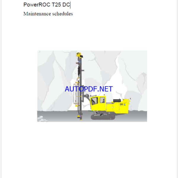 Atlas Copco PowerROC T25 DC Maintenance Manual