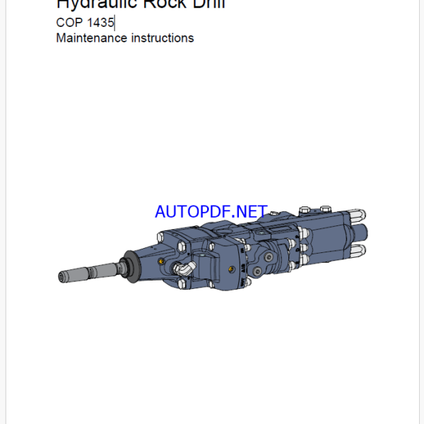 Atlas Copco Hydraulic Rock Drill COP 1435 Maintenance Manual