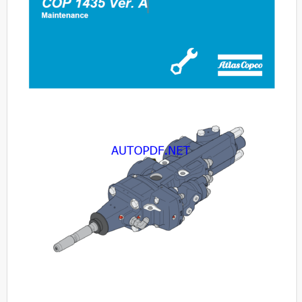 Atlas Copco Hydraulic Rock Drill COP 1435 Ver. A Maintenance Manual