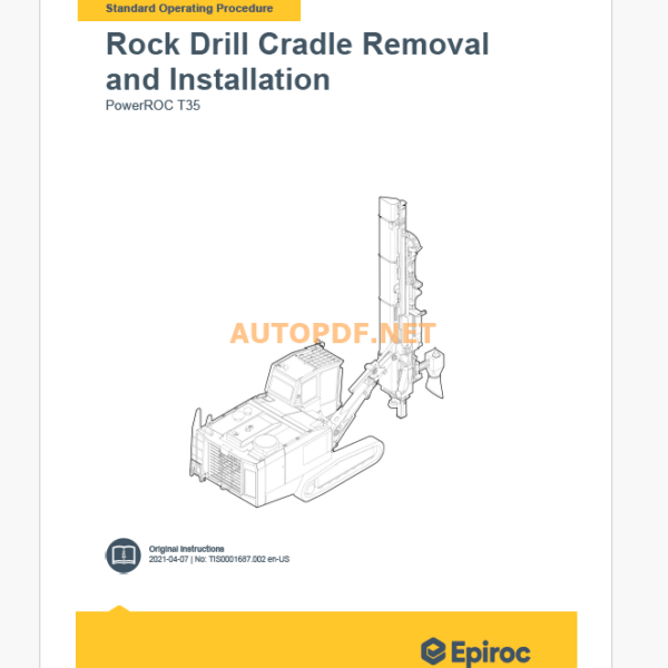 Epiroc PowerROC T35 Component Removal and Installation Instructions