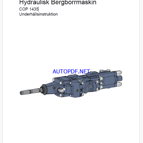 Atlas Copco Hydraulisk Bergborrmaskin COP 1435 Maintenance Manual