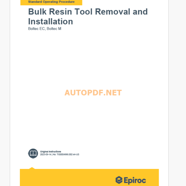 Epiroc Boltec EC Boltec M Component Removal and Installation Instructions