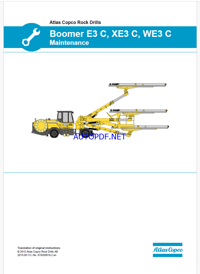 Atlas Copco Boomer E3 C, XE3 C, WE3 C Maintenance Manual