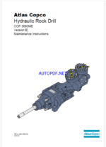 Atlas Copco Hydraulic Rock Drill COP 3060ME Version B Maintenance Manual