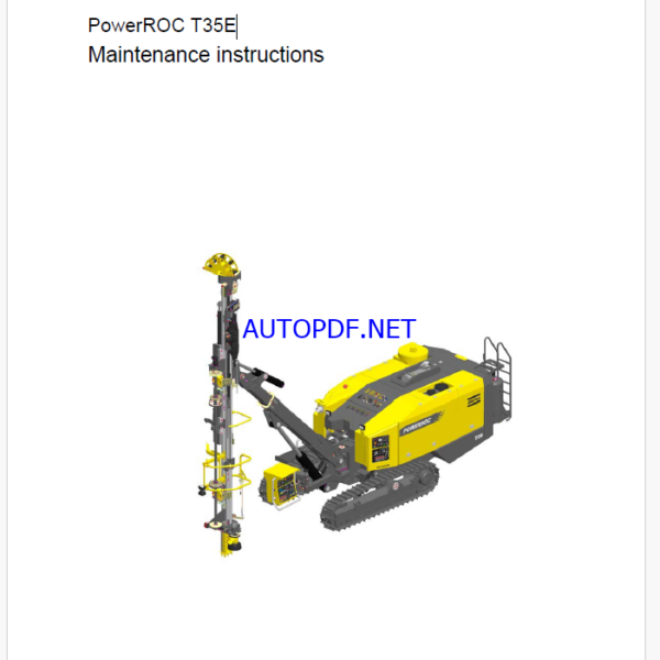 Atlas Copco PowerROC T35E Maintenance Manual