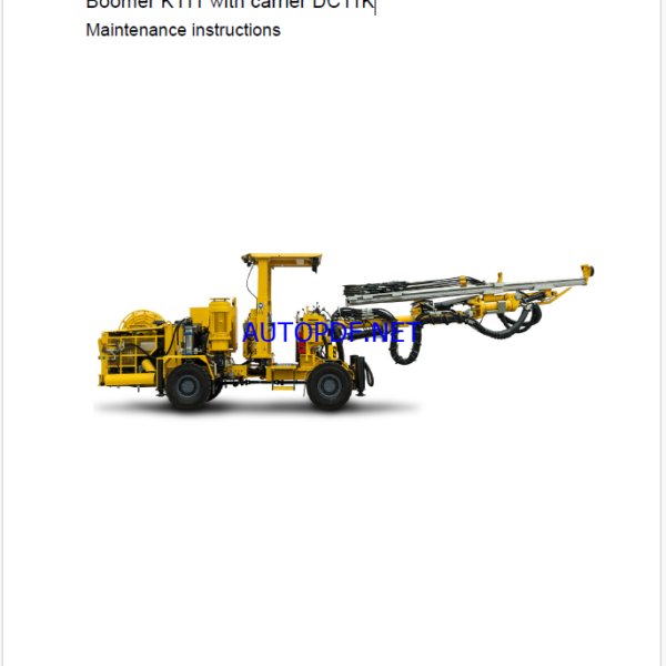 Atlas Copco Boomer K111 with carrier DC11K Maintenance Manual