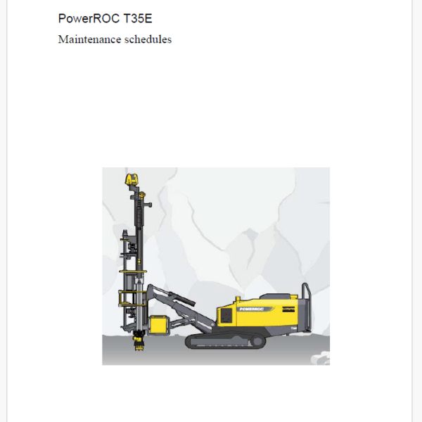 Atlas Copco PowerROC T35E Maintenance Manual