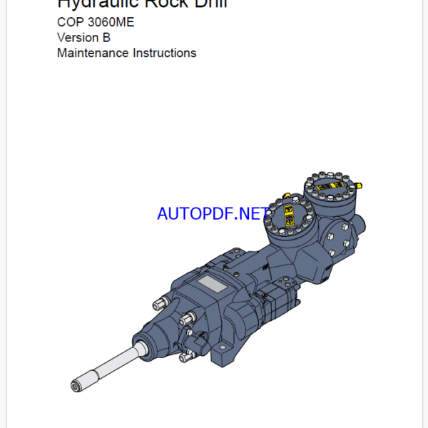 Atlas Copco Hydraulic Rock Drill COP 3060ME Version B Maintenance Manual