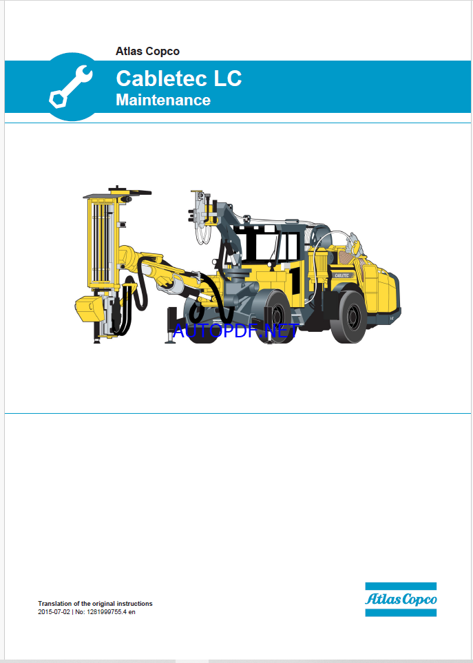 Atlas Copco Cabletec LC Maintenance Manual