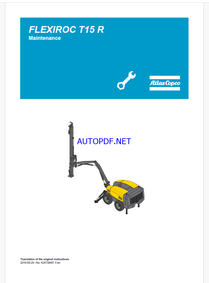 Atlas Copco FLEXIROC T15 R Maintenance Manual