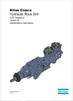 Atlas Copco Hydraulic Rock Drill COP 3060MUX Version B Maintenance Manual