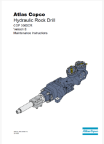 Atlas Copco Hydraulic Rock Drill COP 3060CR Version B Maintenance Manual