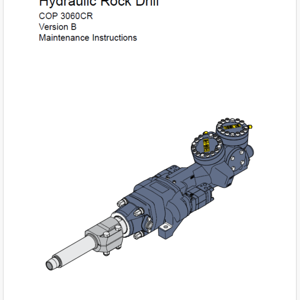 Atlas Copco Hydraulic Rock Drill COP 3060CR Version B Maintenance Manual