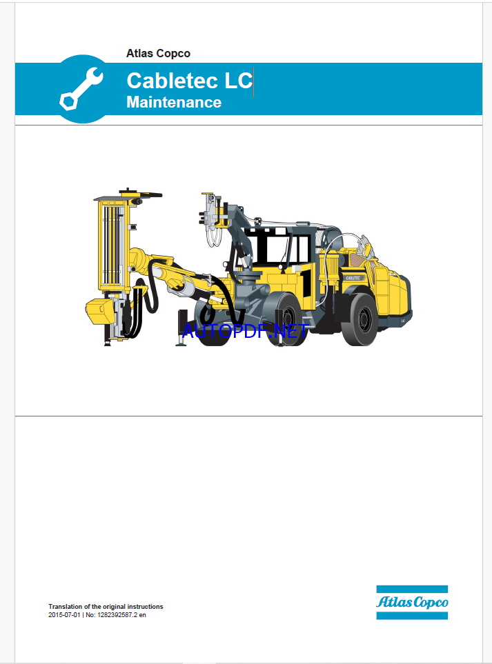 Atlas Copco Cabletec LC Maintenance Manual