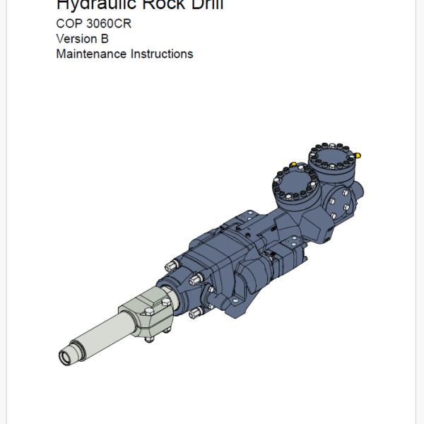 Atlas Copco Hydraulic Rock Drill COP 3060CR Version B Maintenance Manual