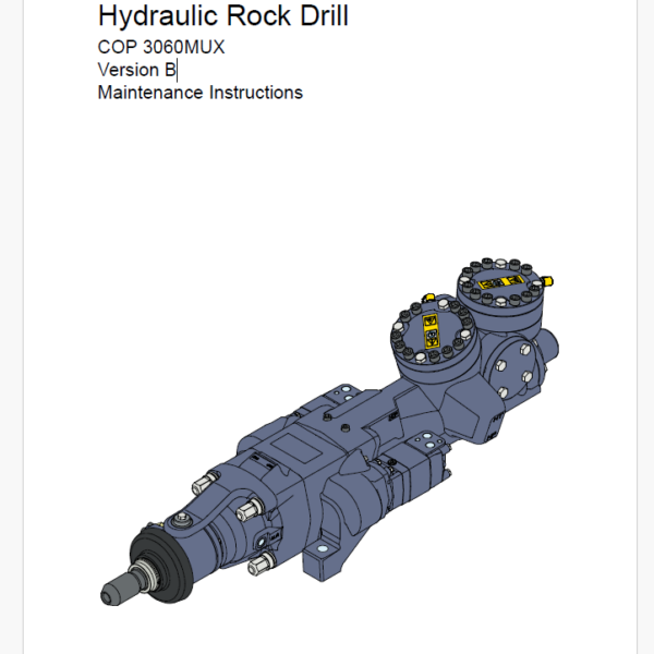 Atlas Copco Hydraulic Rock Drill COP 3060MUX Version B Maintenance Manual